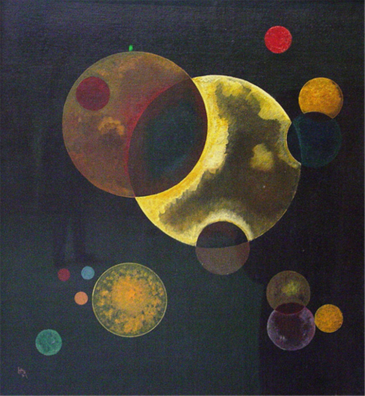 Heavy Circles 1927 Wassily Kandinsky Abstract Oil Painting